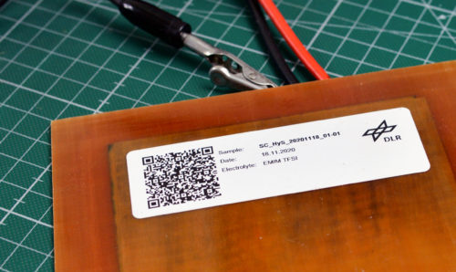 Probe mit digital lesbarem Label