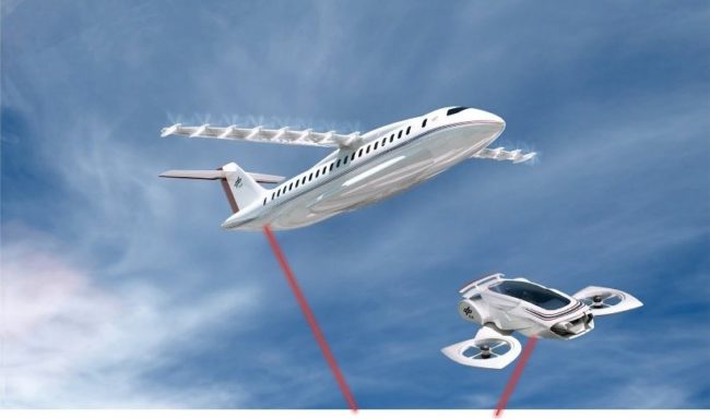 Laserunterstütztes elektrisches Fliegen