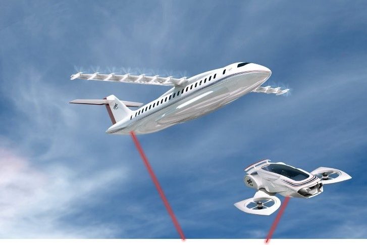 Laserunterstütztes elektrisches Fliegen