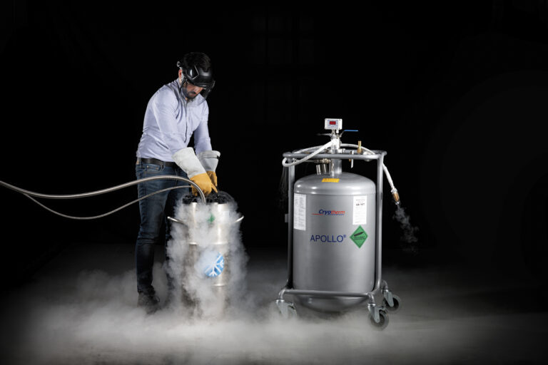 Prüfaufbau für Permeabilitätsmessungen bei kryogenen Temperaturen