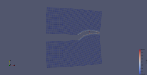 Anisotroper Schaden an einer Kompaktzugprobe
