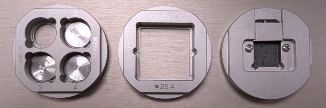Eine Auswahl verschiedener Probekörper für die LFA 467 HyperFlash Auswahl verschiedener Probekörper für die LFA467 HyperFlash